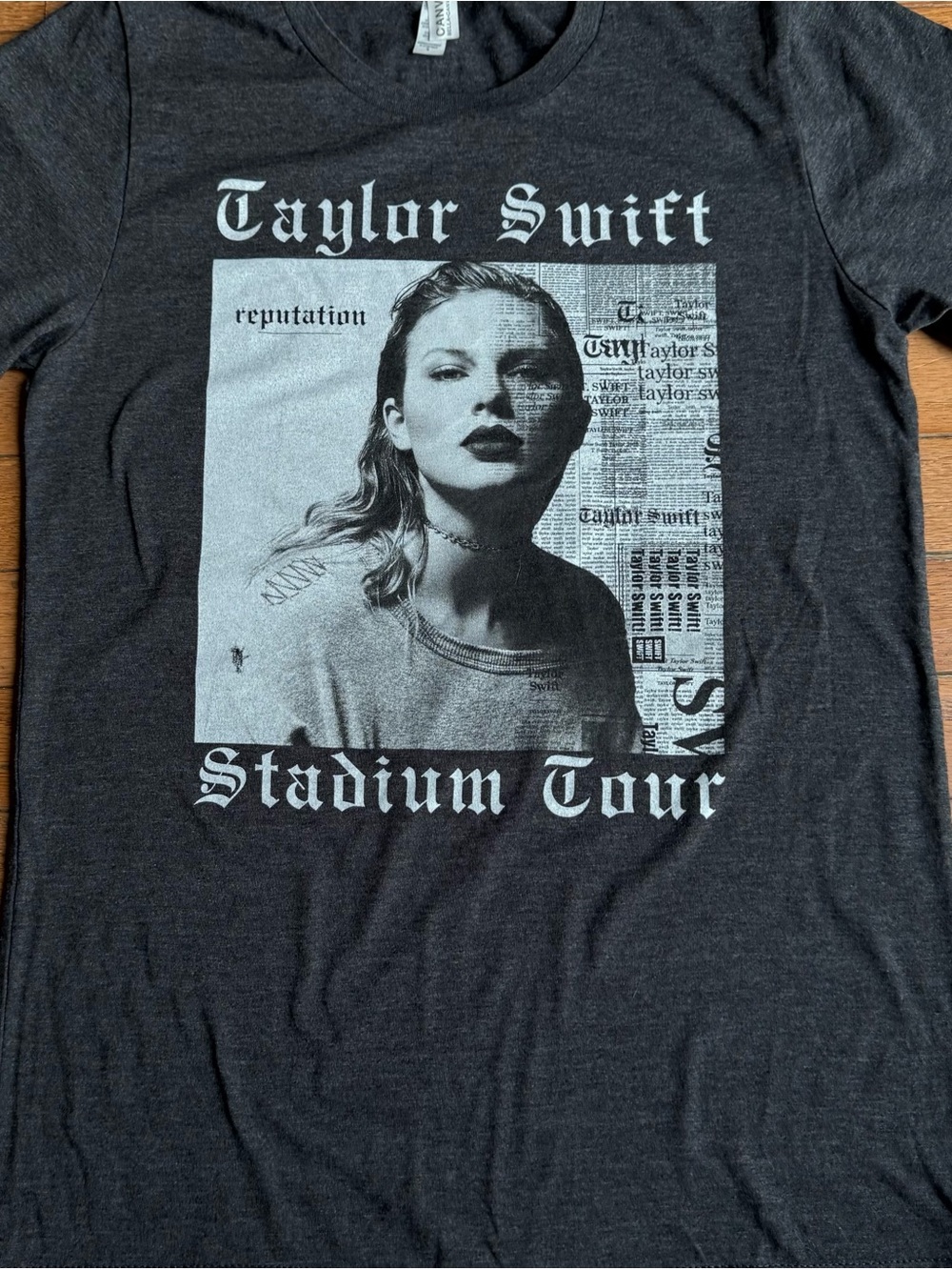 Taylor Swift Reputation Stadium Tour Graphic Tee Bella + Canvas Grey Women’s S